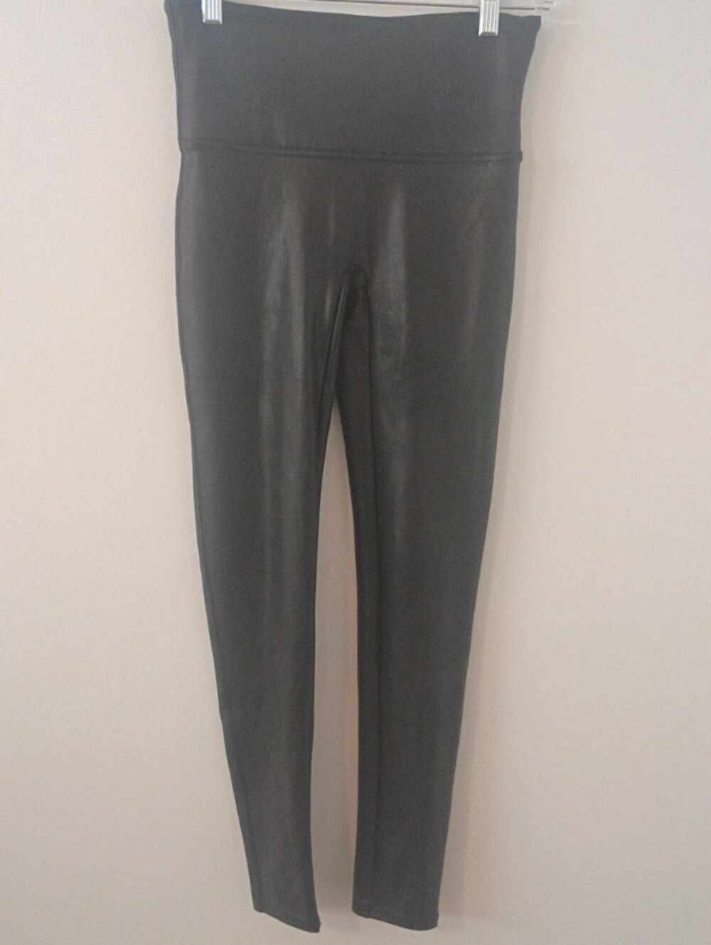 SPANX Black Faux Leather High Rise Leggings
